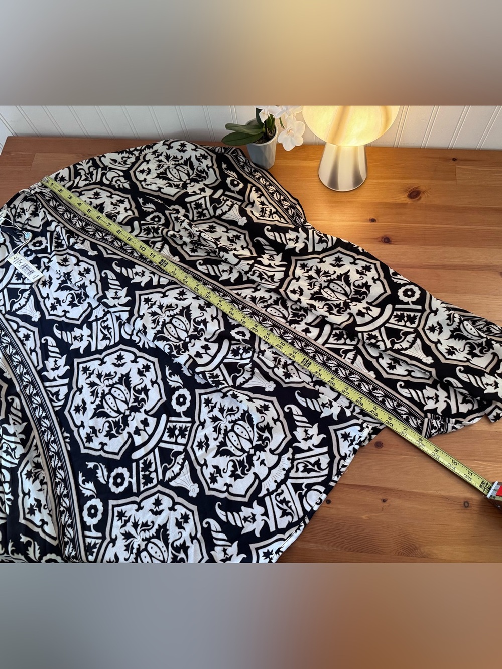 Max Studio Black & White Patterned Short Sleeve Open Kimono Size 2X New With Tag - Picture 5 of 7